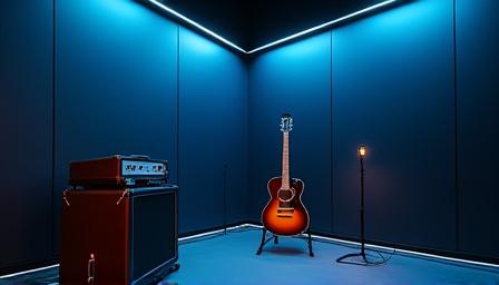 Modern recording studio setup for guitarists